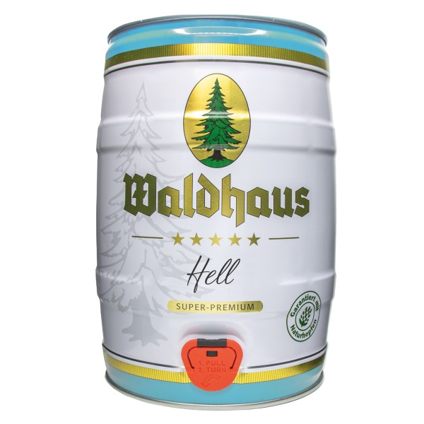 Waldhaus hell Boshuis helder 5 liter 4,6% vol. feestvat