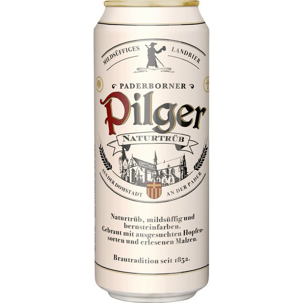 24 x Paderborner Pilger Landbier 0,5L blik 5% vol. EEN MANIER BBD:3.12.24 Reduced