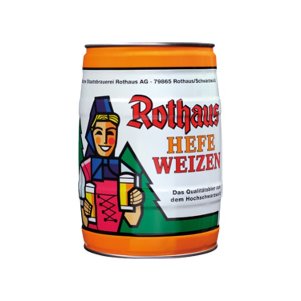 Rothaus Hefeweizen 5 L Partyfass 5,4% vol