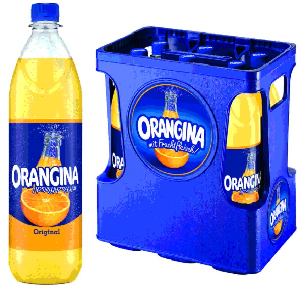 1 x 6 Orangina limonade geel 1 liter inb. BBD: 21.11.24 Reduced