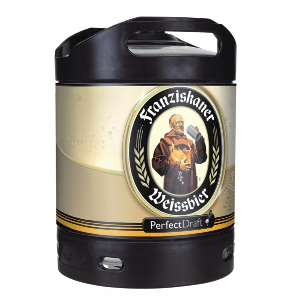 2 x Franziskaner Weissbier Perfect Draft 6 Liter Fass 5,0 % vol. MEHRWEG