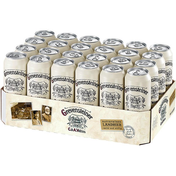 2 x 24x0.5L blikken Grevensteiner Original Country Beer, natuurlijk troebel 5,2% Vol_ eenmalige aanbetaling