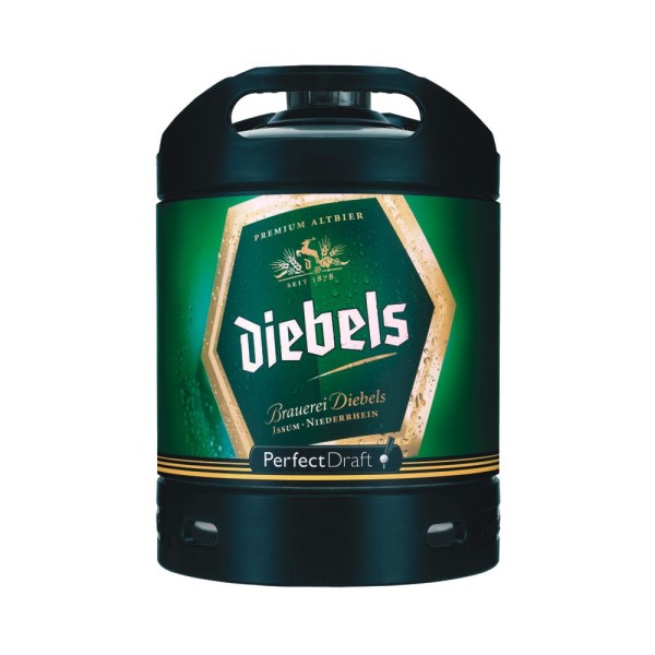 4 Stück Diebels Alt Perfect Draft Fass 6 Liter 4,9 % vol. MEHRWEG