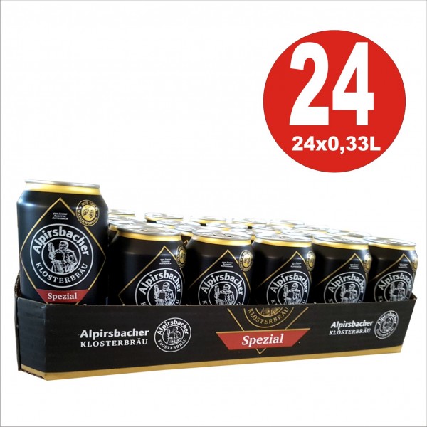 24 x 0,33L Dosen Alpirsbacher Klosterbräu Spezial Bier 5,2 % Vol _EINWEG