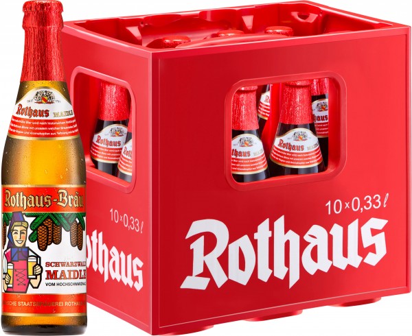 20 x Rothaus Schwarzwald Maidle 0,33L 5,1% vol. 2 x 10er Originalkiste MEHRWEG