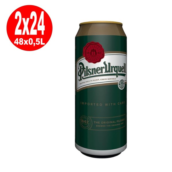 24 Pilsner Urquell 0,5 l 4,4% vol blikken met unidirectionele aanbetaling