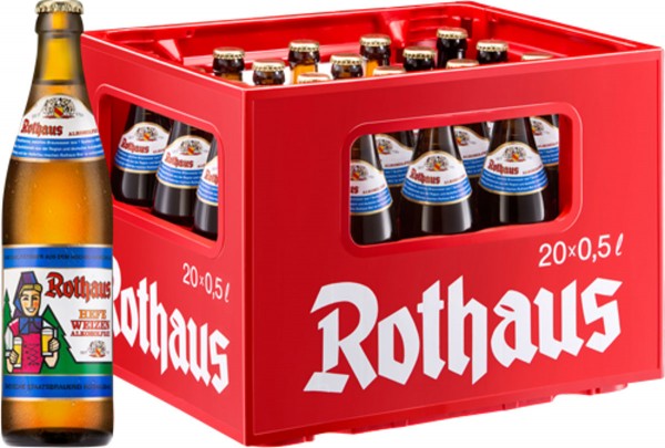 20 x Rothaus Hefeweizen Alkoholfrei 0,5 L Originalkiste MEHRWEG