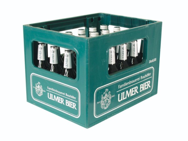 24 x Bauhöfer (Ulmer) Pilsener 0,33 Liter 5,2% vol. Originalkiste MEHRWEG