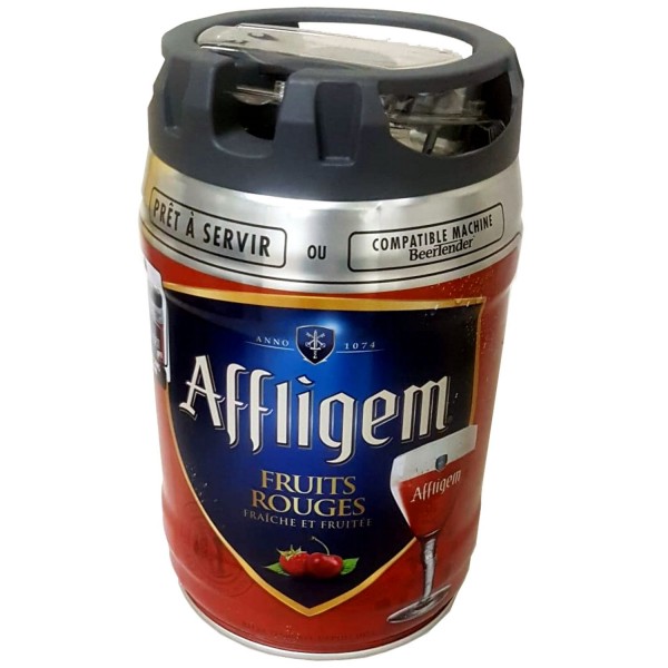 2 x Affligem Fruits Rouge partyfust 5 liter fust incl. Tap 5,2% vol.