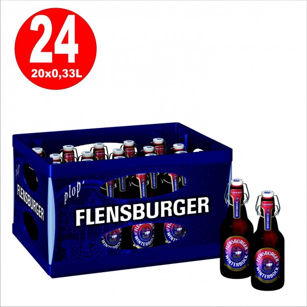 20 x Flensburger Winterbock 0,33l, Bügelflasche 7 % vol Originalkiste MEHRWEG