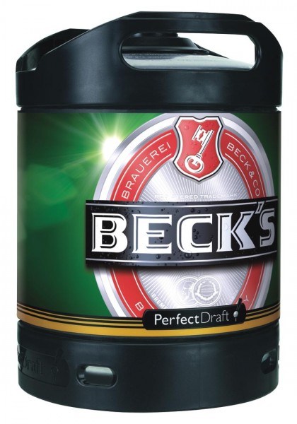 2 x Becks Pils Perfect Draft 6 Liter 4,9 % vol. MEHRWEG-Reduziert MHD: 28.02.24