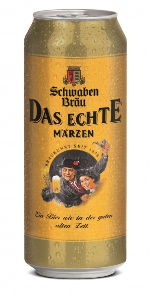 24 x Schwaben Bräu Das Echte Märzen 0,5L blikken 5,7% vol eenmalige aanbetaling REDUCED EXPIRY:10.03.2022