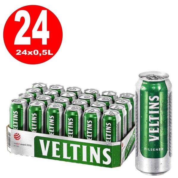 24 x Veltins Pilsener blikjes 0,5L 4,8% vol inclusief eenmalige aanbetaling