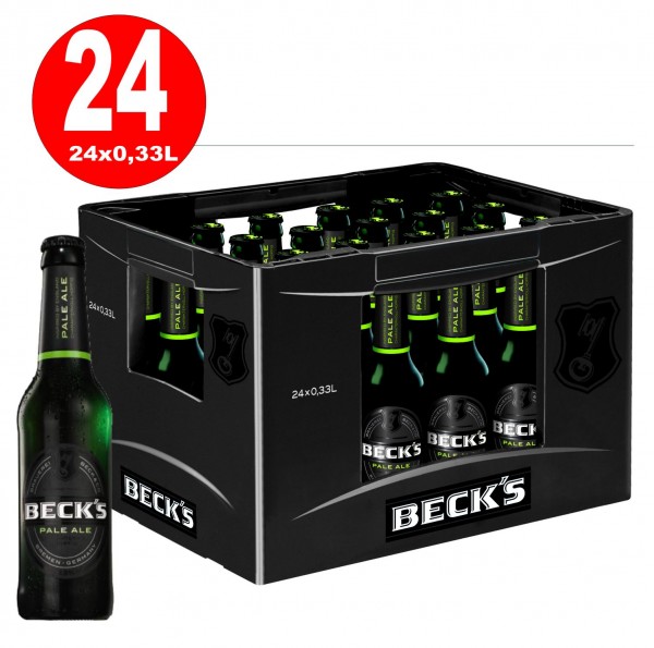 24x Becks Pale Ale 0.33l -6,3% vol. in Originalkiste MEHRWEG