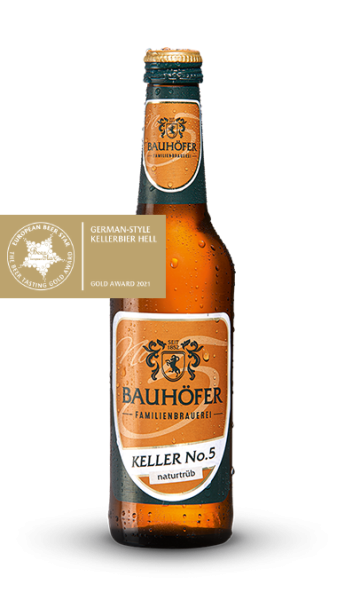 24 x Bauhöfer Keller No.5 gistnoot - 0,33 liter 5,4% vol. Originele doos statiegeld