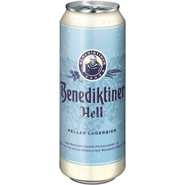 24 x Benediktiner Hell 0,5L Dose 5% vol.alc. EINWEG