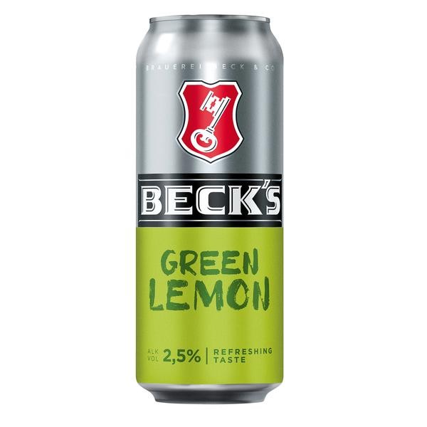 24 x 0,5L blikken Becks Green Lemon 2,5% Vol_disposable