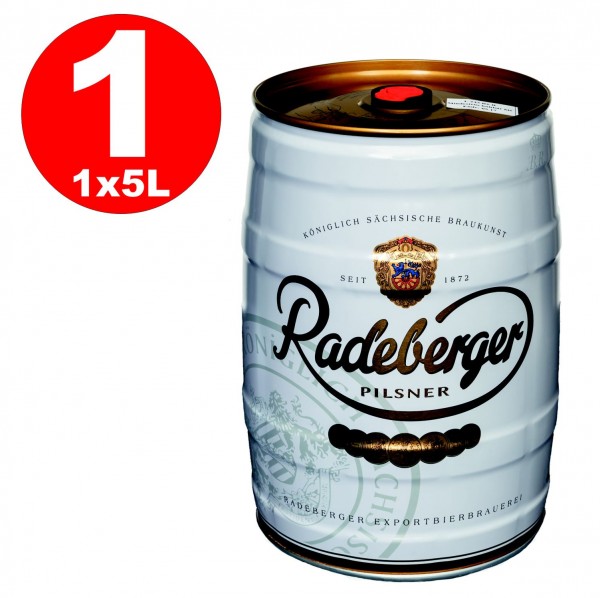 Radeberger Pilsener 5 Liter Partyfass 4,8% vol - EINWEG