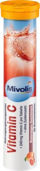 Mivolis 35 x Vitamine C bruistabletten, 20 stuks, 82 g voedingssupplement