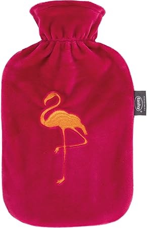 Fashy 67465 45 kruik met fleece hoes en ooievaar borduursel 2,0L, roze