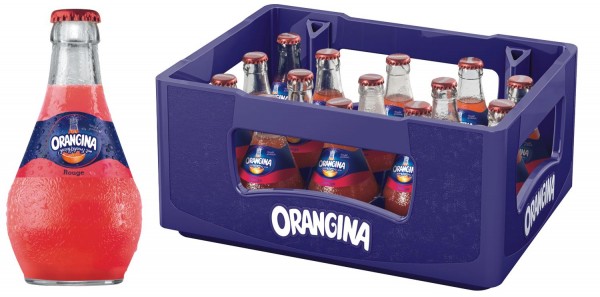 15 x Orangina Limonade rouge 0,25l Glasflasche in Originalkiste MEHRWEG