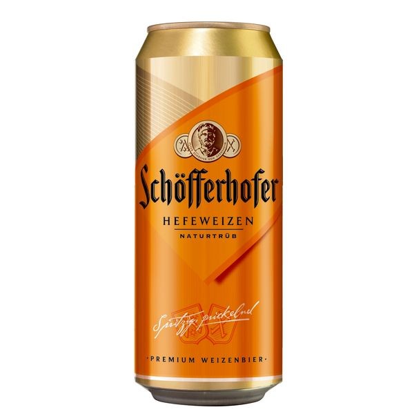 24x 0,5L blikken Schöfferhofer Weizen Naturtrüb 5% vol. Eenmalig statiegeld