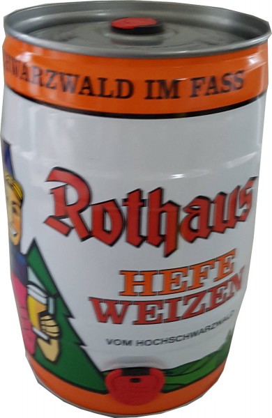 4x Rothaus Hefeweizen 5 L Partyfass5,4% vol