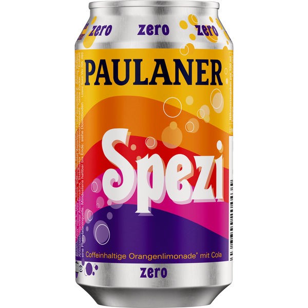 24 x Paulaner Spezi Zero 0,33L blikjes wegwerp statiegeld