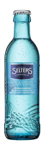 24 x Selters Classic glazen flessen van 0,25 l in de originele retourverpakking